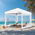ACEPIC 10x10ft Clear Sidewalls for Canopy,White(3PCS, No Frame or Top)