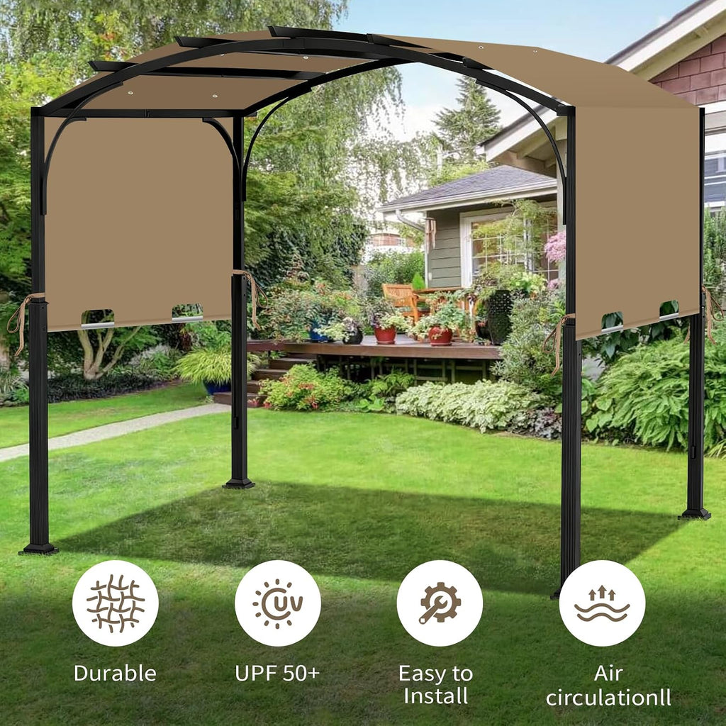 85"x 208" universal pergola shade cover, garden shade, side view