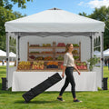 Raynesys 10x10ft Pop Up Canopy Tent with Sidewalls for Events, Parties
