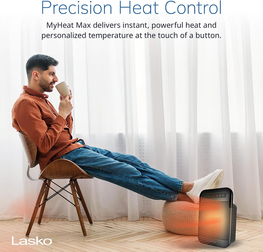 Lasko MyHeat Max Portable Ceramic Space Heater - 9” - CD09101 - Black