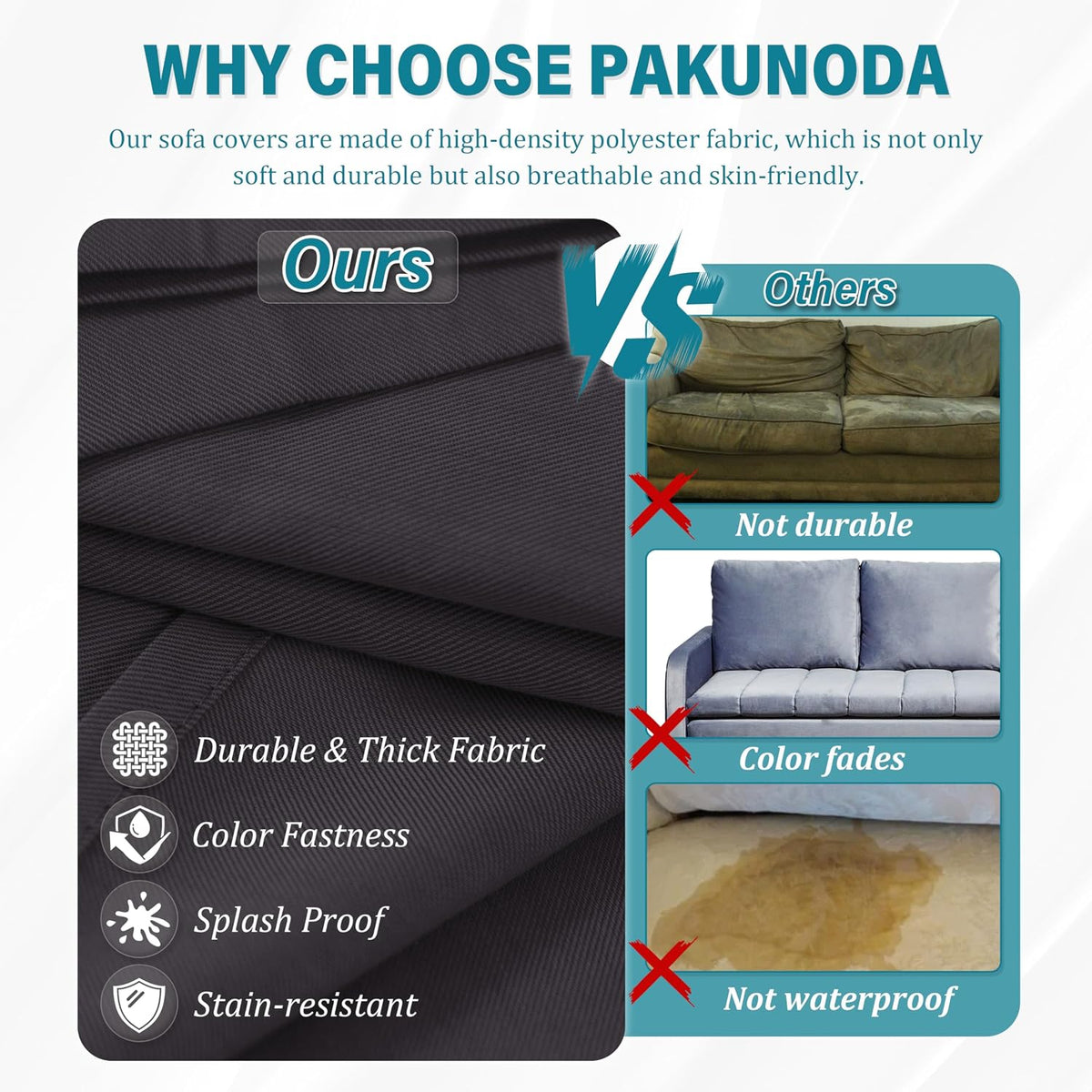 3 Pack Outdoor Patio Cushions Replacement Covers Waterproof