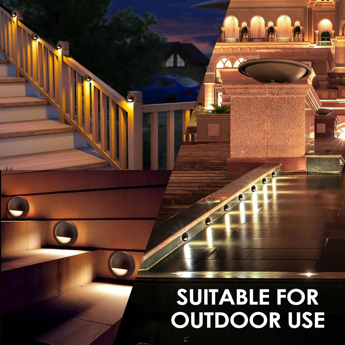 led low voltage deck lights outdoor waterproof,6-pack 3cct, package contents
