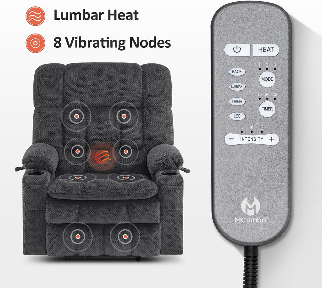 MCombo Oversized Dual Motor Power Lift Recliner Chair for Elderly R7891