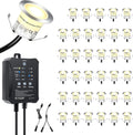 LED Deck Lights with Timer & Photocell, 36 Pack IP67 Waterproof Kit
