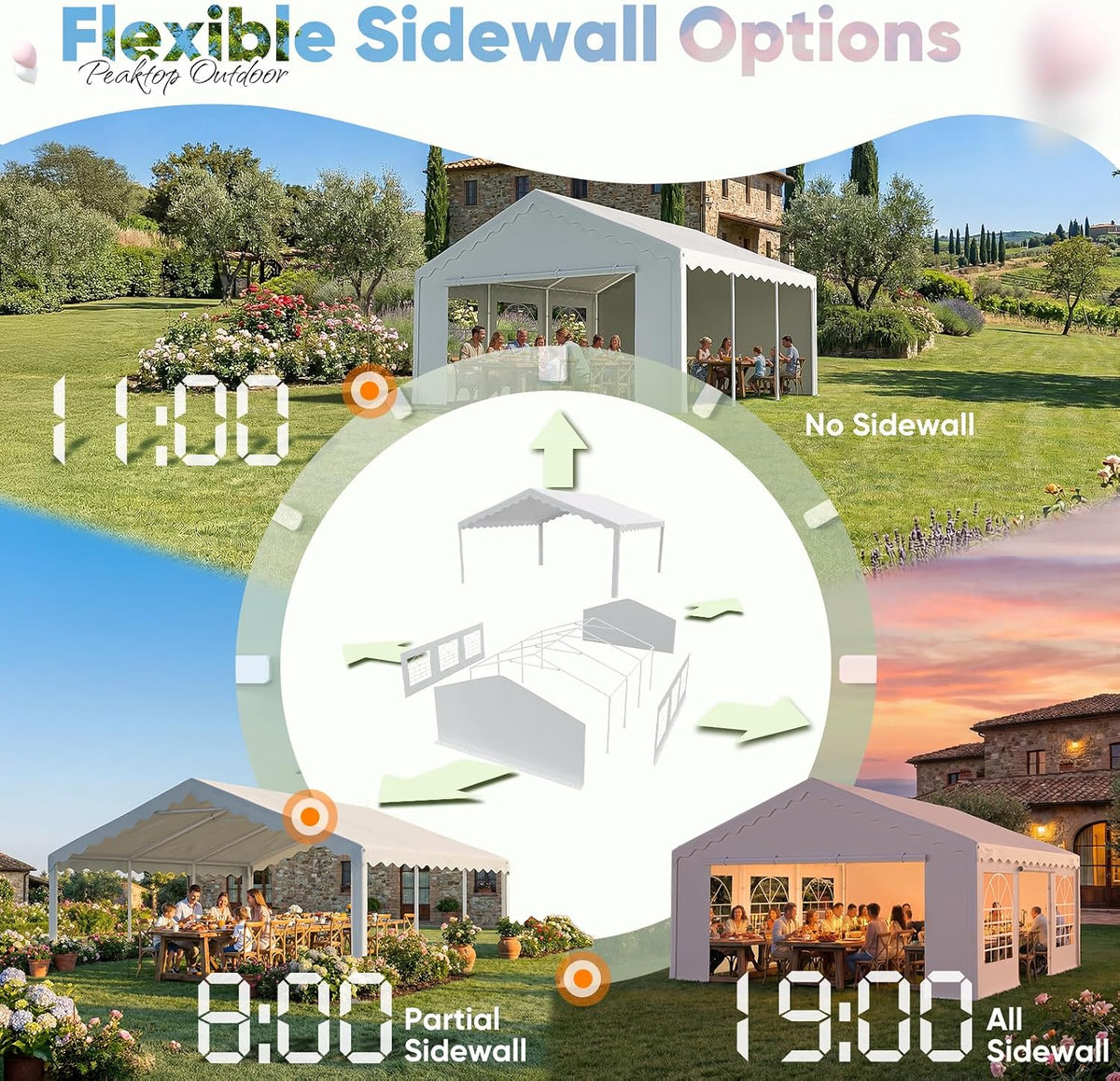 20x20ft Heavy Duty Party Tent with Storage Bags