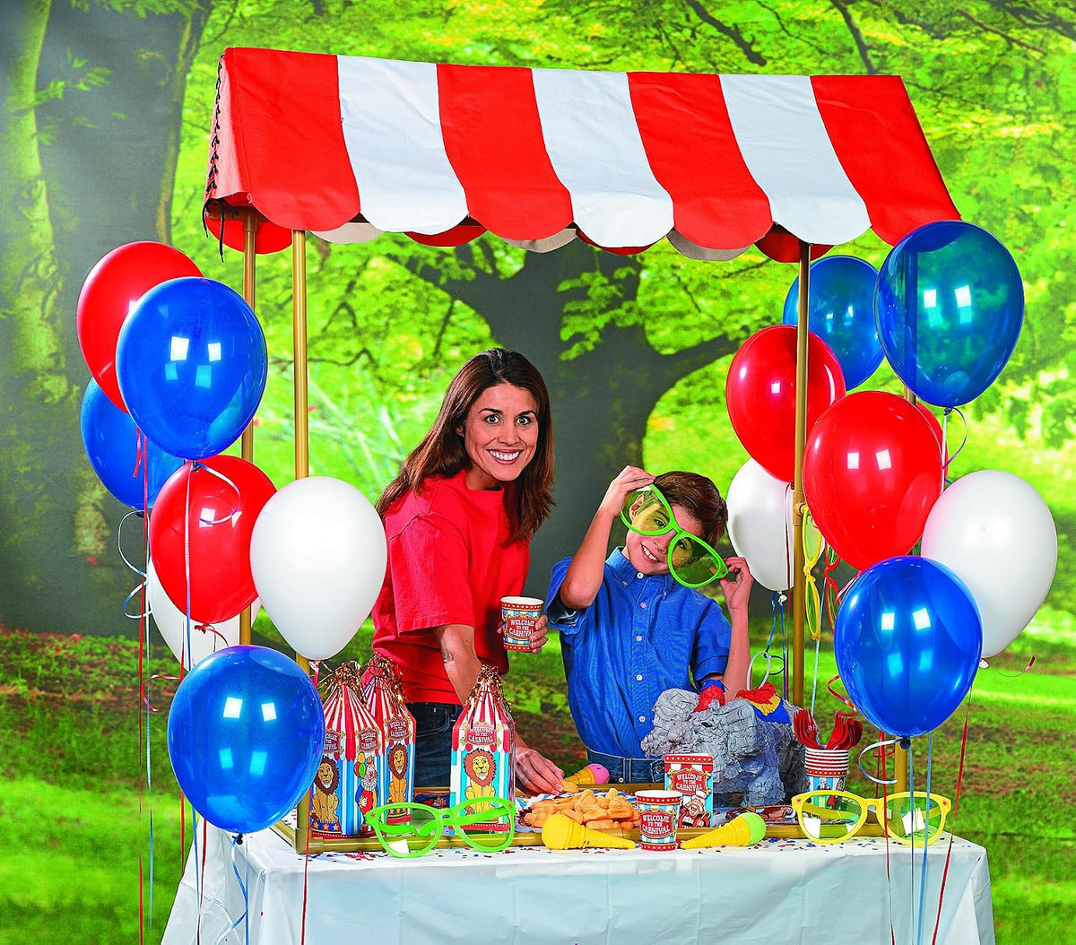 Fun Express Tabletop Tent 2.5 x 3.8 Feet Carnival Circus Canopy