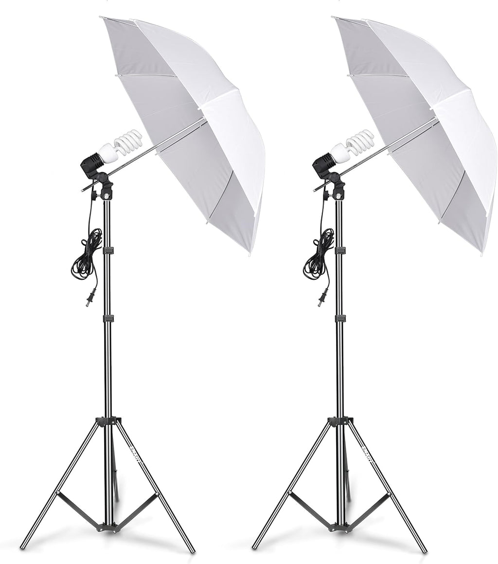 EMART Photography Umbrella, 400W 5500K Lighting kit for Vedio, Studio-2Pack