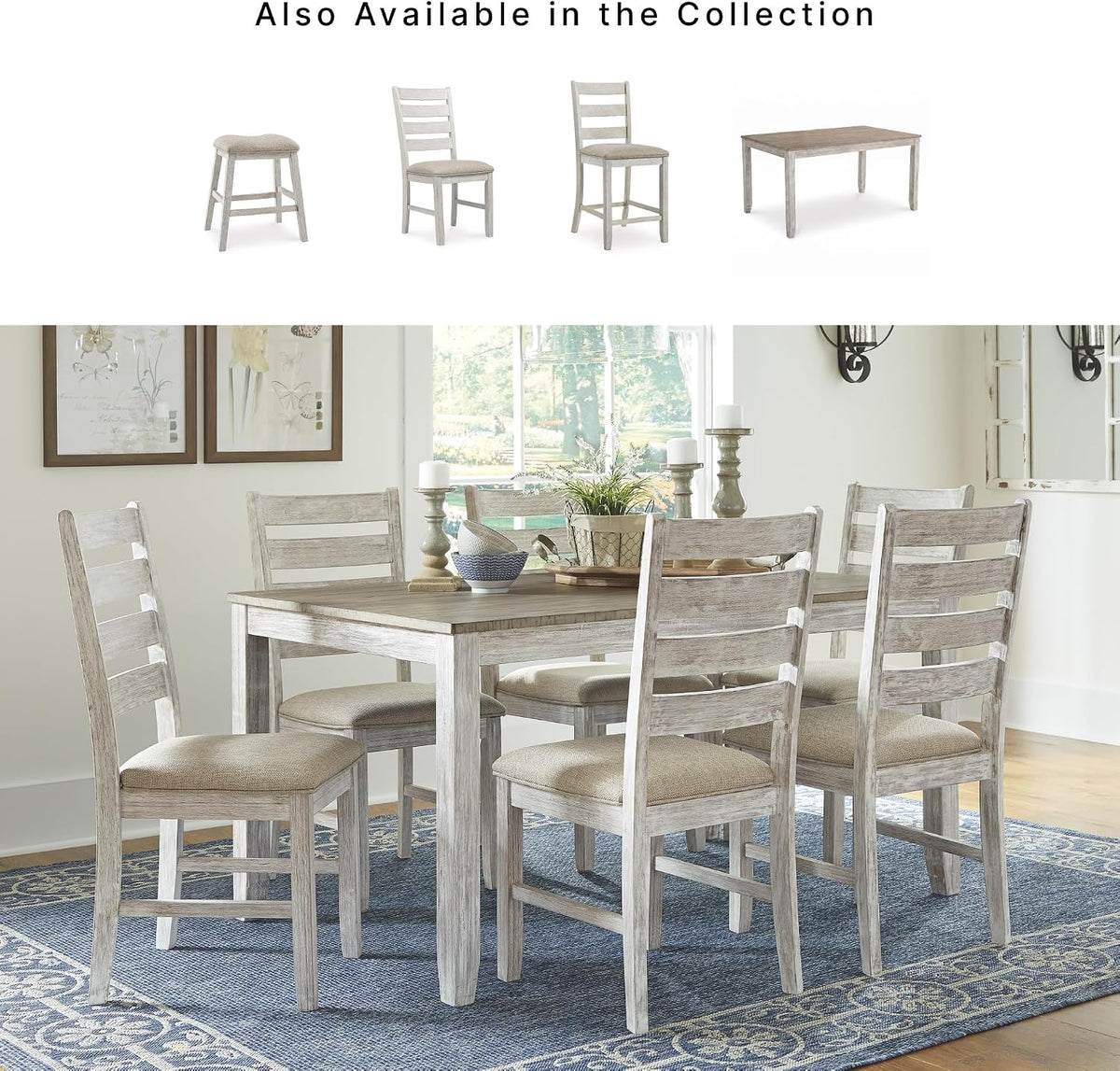 Signature Design by Ashley Skempton 3-Piece Counter Height Dining Table Set