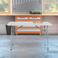 Office Star Resin Multipurpose Rectangle Folding Table for Indoor or Outdoor Use, 4 Feet x 2 Feet