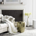 Safavieh Castle Gardens Collection Jasmine Plated Gold Glazed Ceramic Garden Stool