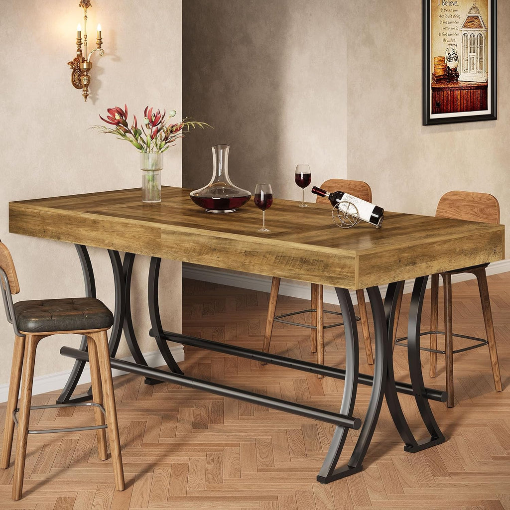 tribesigns 63" counter height bar table with metal, package contents