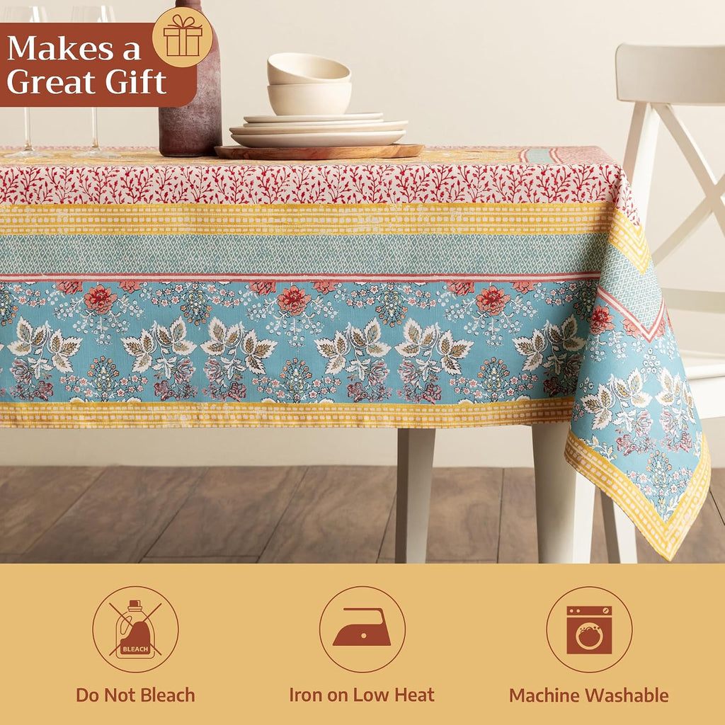 Maison d' Hermine Table Cloth Square Table Reusable 100% Cotton 54"x54"
