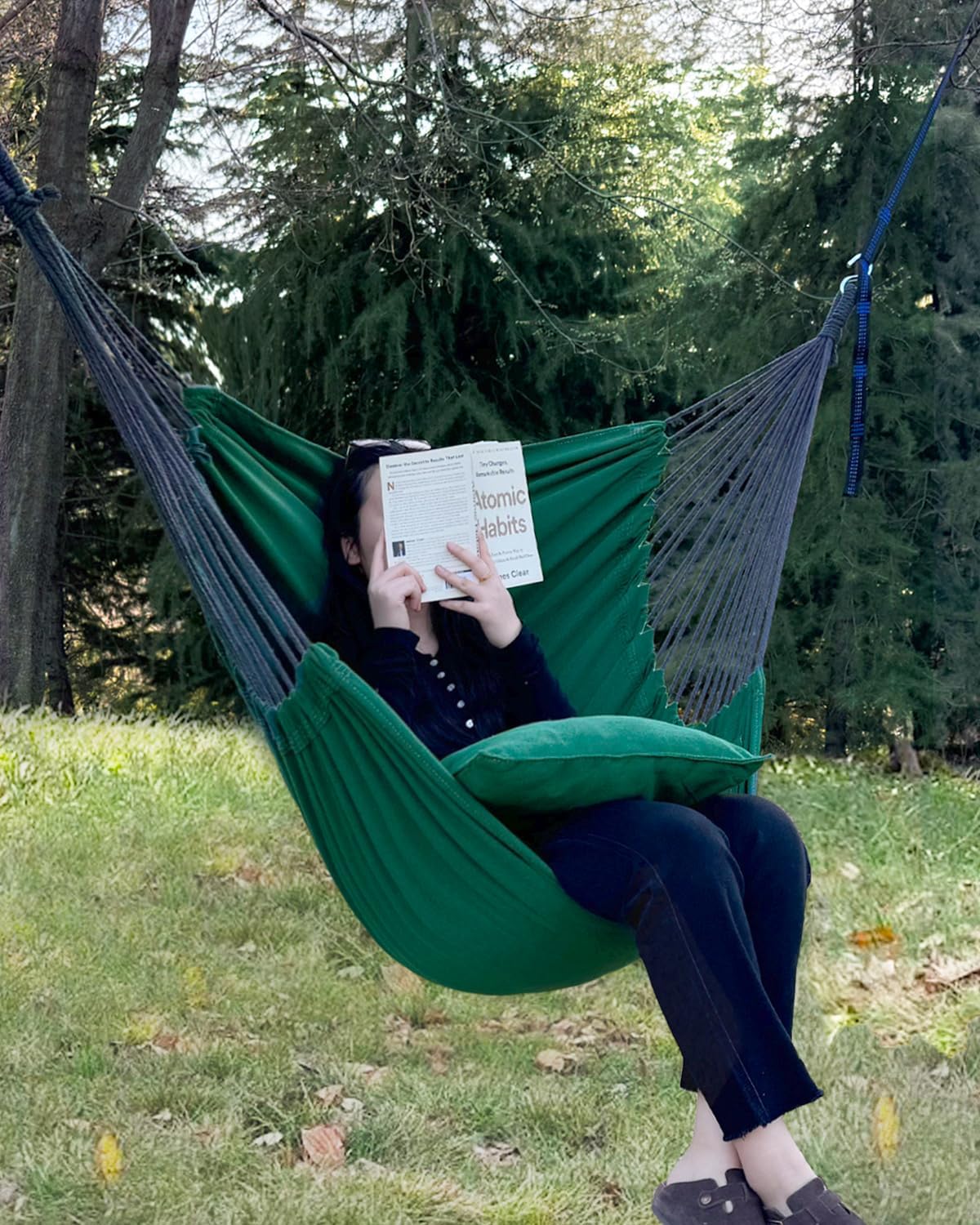halalona hammock chair hanging hammock chair rope swing shown in use