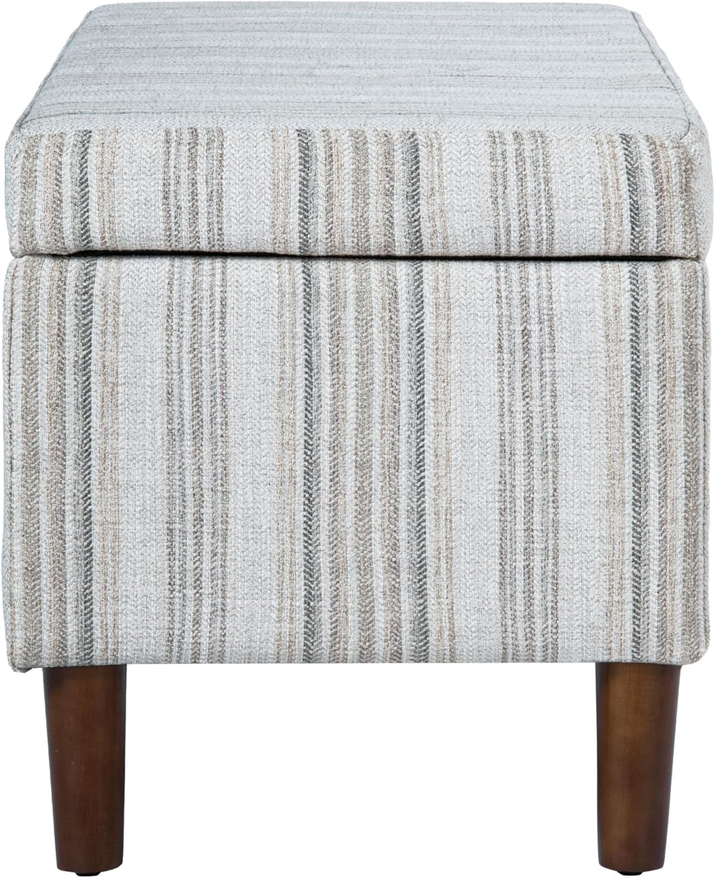 HomePop Malmo 36" Storage Bench - Gray Striped Pattern