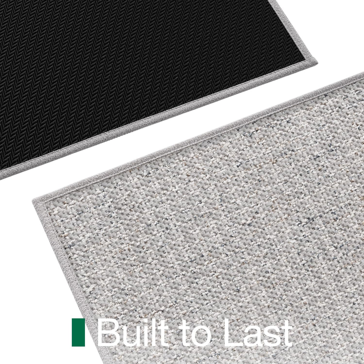 LUMI Thin Indoor Door Mat 24''x36'', Traps Dirt and Moisture, Non-Slip Rubber Backing Mats, Modern Inside Doormat for Home Entrance, Entryway, Patio & Porch, Light Gray