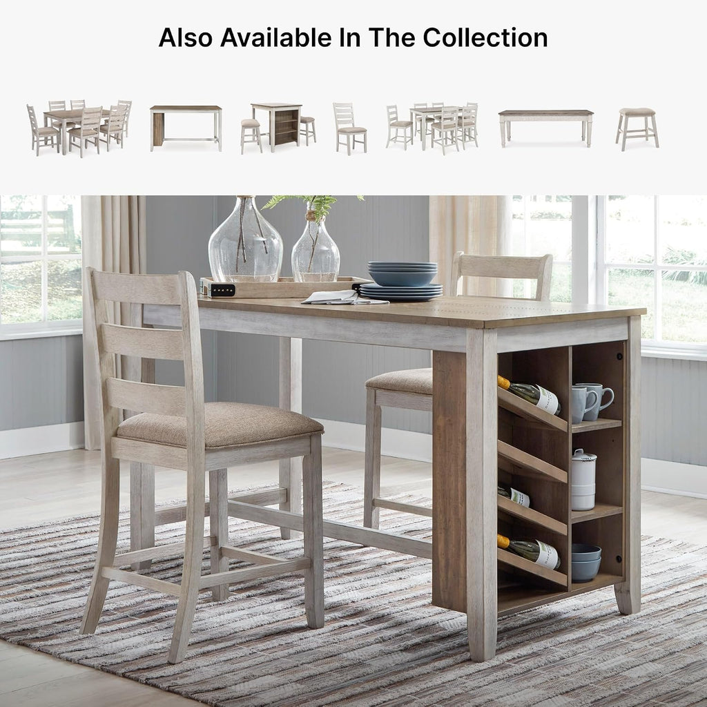 Signature Design by Ashley Counter Height Barstools, Set of 2, Farmhouse