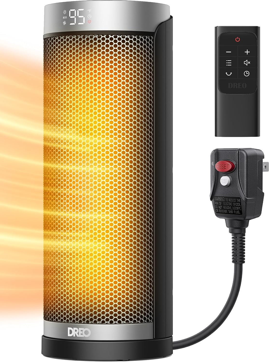 DREO 1500W Space Heaters with ALCI Safety Plug for Bathroom and Indoor Use