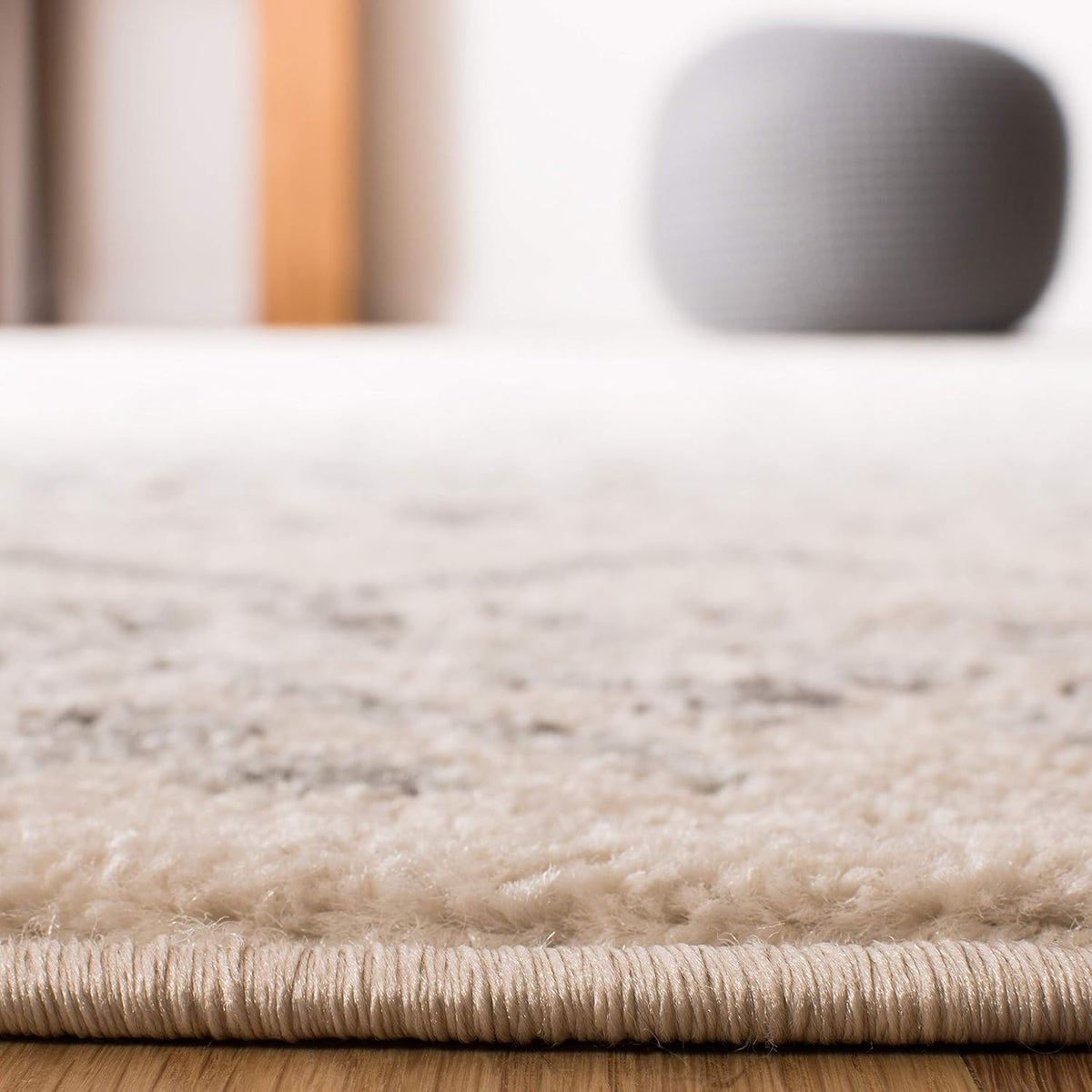 SAFAVIEH Tulum Collection Runner Rug - 2' x 15', Ivory & Grey, Moroccan Boho Distressed Design, Non-Shedding & Easy to Clean, Ideal for Living Room, Hallway, Foyer, Bedroom (TUL268A)