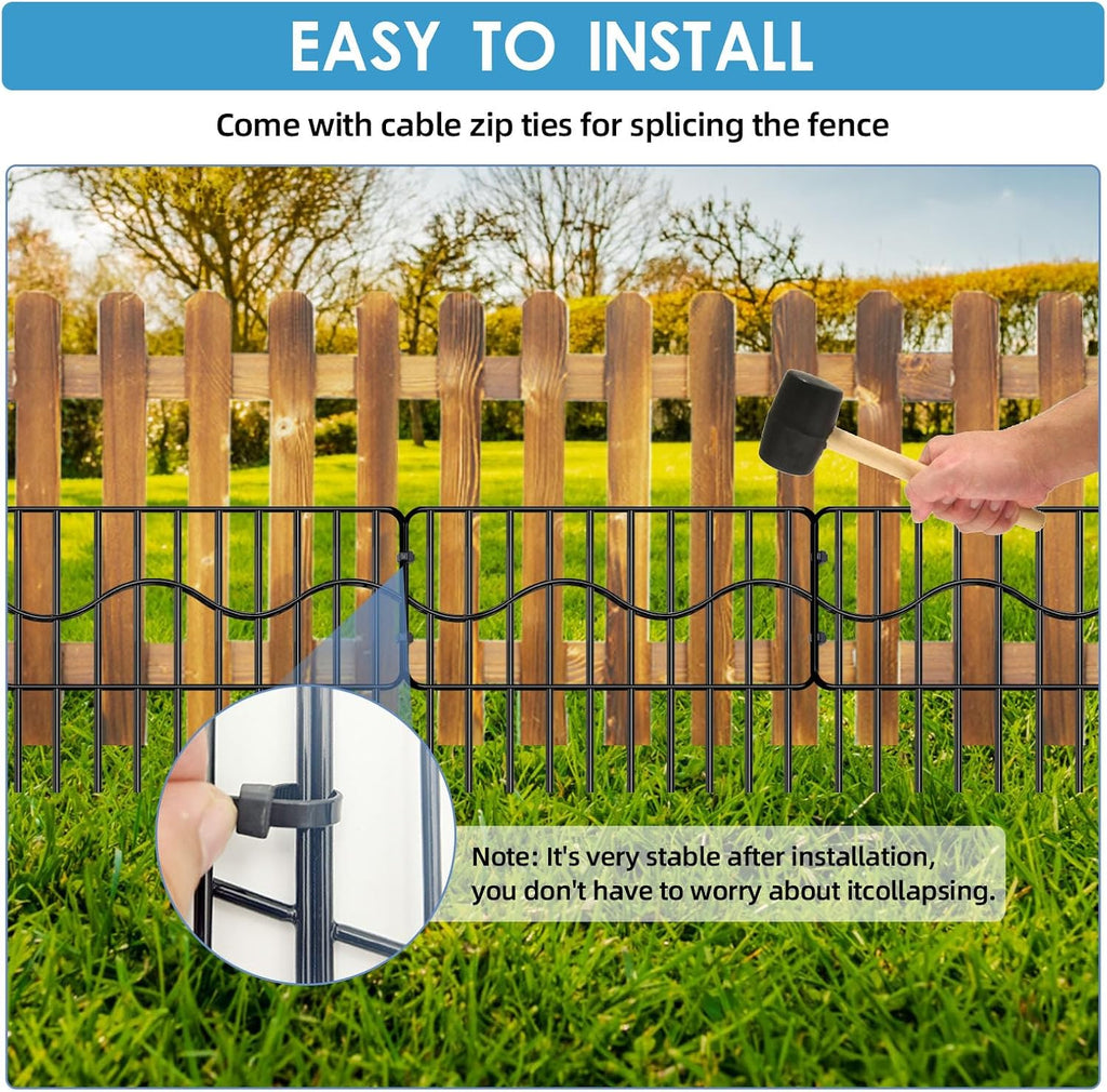 Eibikdi 40ft x 13in(H) Garden Animal Barrier Fence, 28 Panels