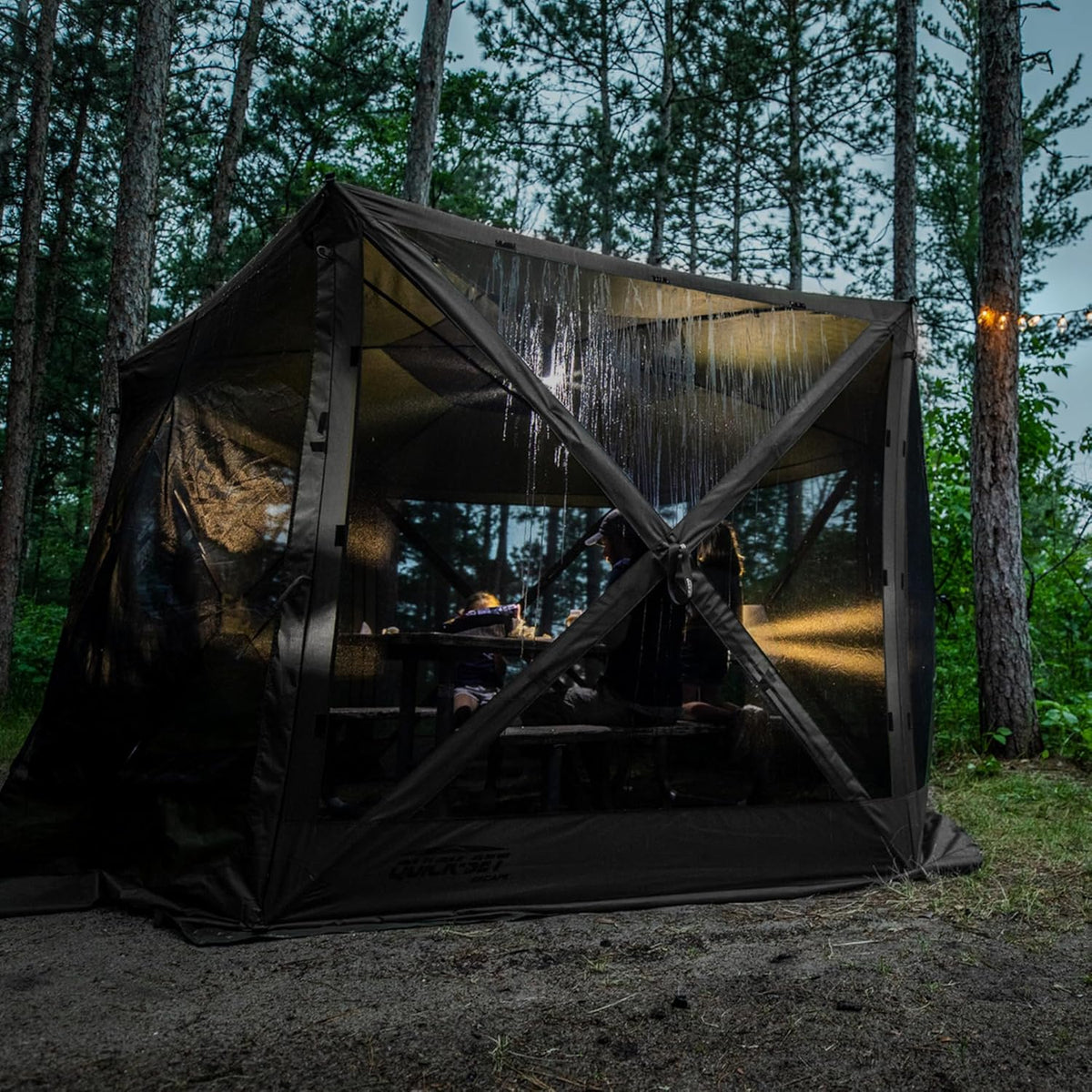 CLAM Pavilion Screen Tent | 12.5 Ft Pop Up Gazebo - Gray 8-Person Shelter