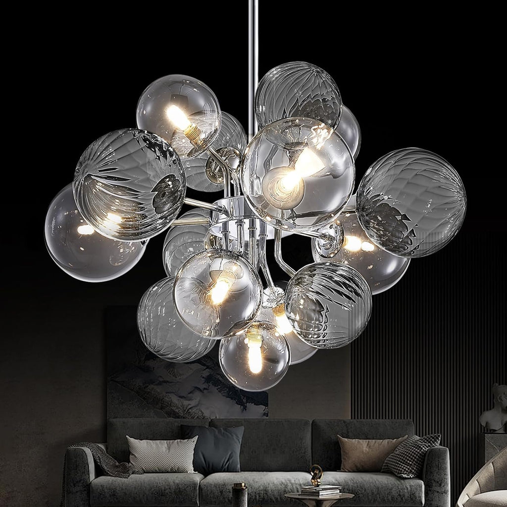 Mid Century Bubble Chandelier 8-Light 24in Sputnik Pendant Light Fixture
