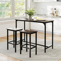 COSTWAY 3-Piece Dining Table Set, 47.5" Counter-Height Kitchen Table Set