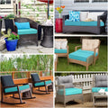 20x20x3 Thick Support Patio Chair Cushions Set of 2, Blue