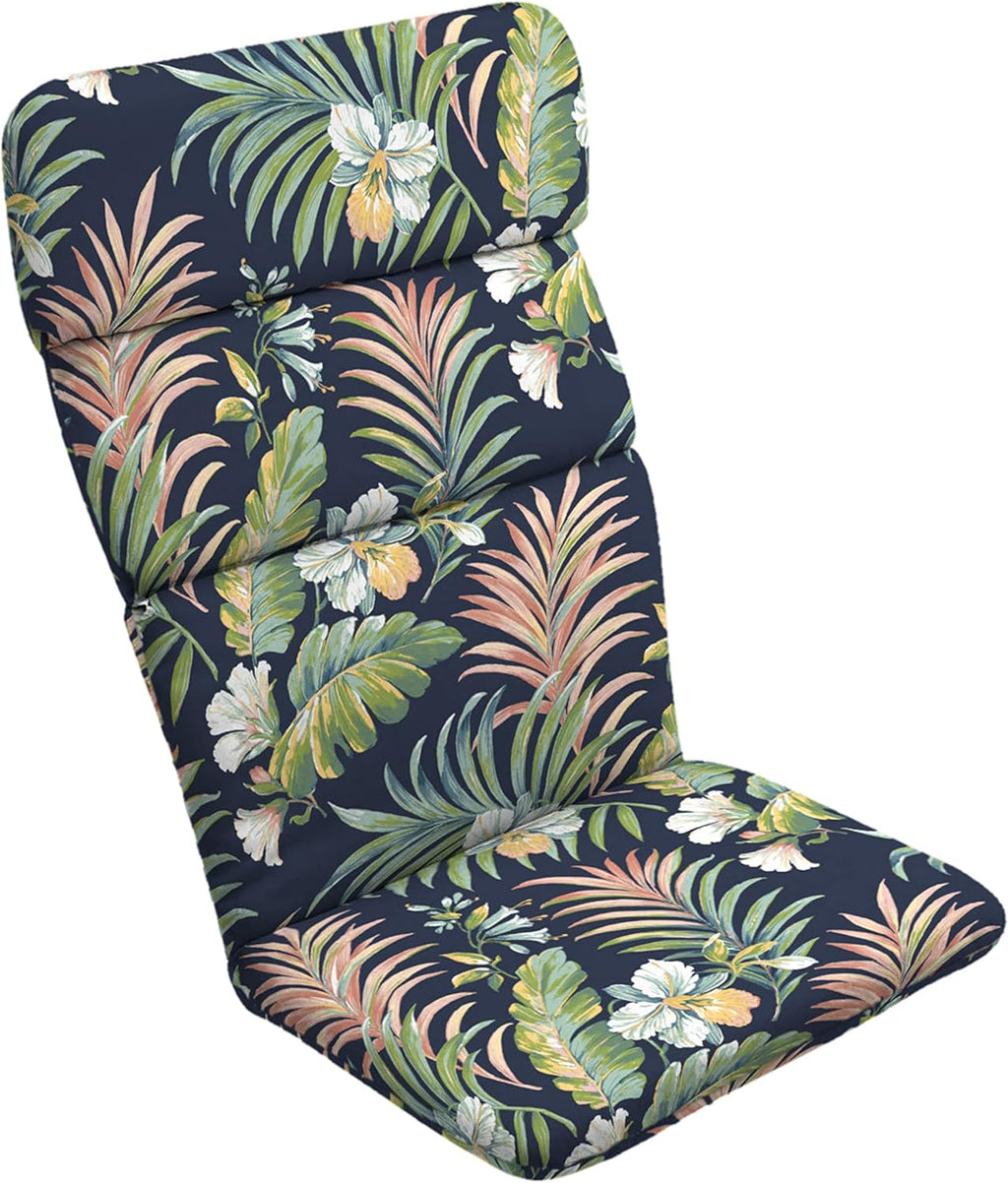 Arden Outdoor Adirondack or Rocking Chair Cushion, 20 x 17, Rain-Proof, Fade Resistant 17 x 20, Simone Blue Tropical