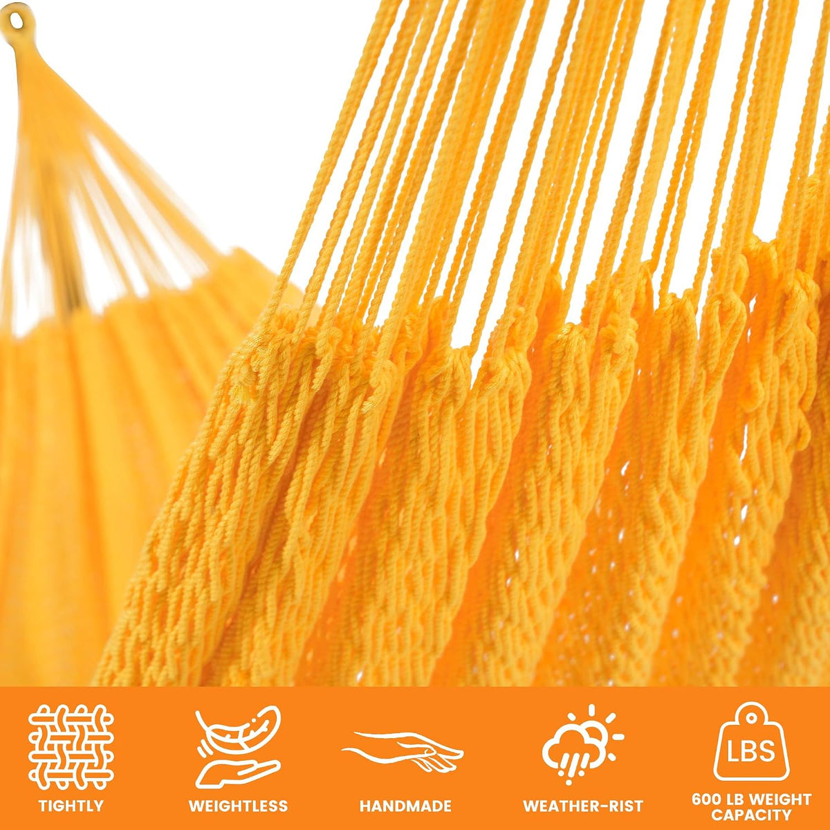 Lazy Daze XL Handwoven Mayan Hammock, 10.5FT Double Camping Hammocks