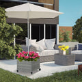 SUNNYPARK Umbrella Base with Wheels and Fillable Planter 2 in 1