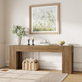 Epecoya Extra Long Sofa Console Table for Entryway 79-Inch, Natural Oak
