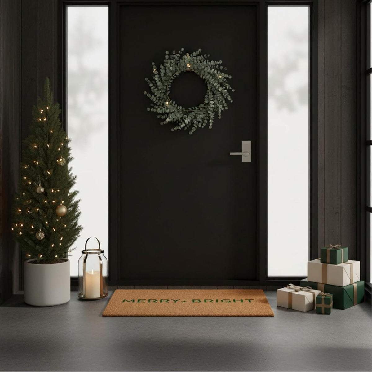 Calloway Mills 117082436 Green Ultra Modern Merry & Bright Doormat 24 x 36