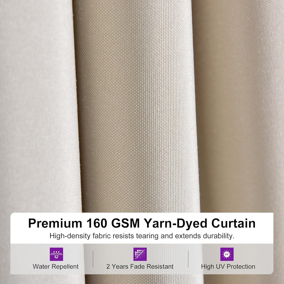 PURPLE LEAF Patio Gazebo 12' x 16' Champagne Galvanized Steel Double Roof