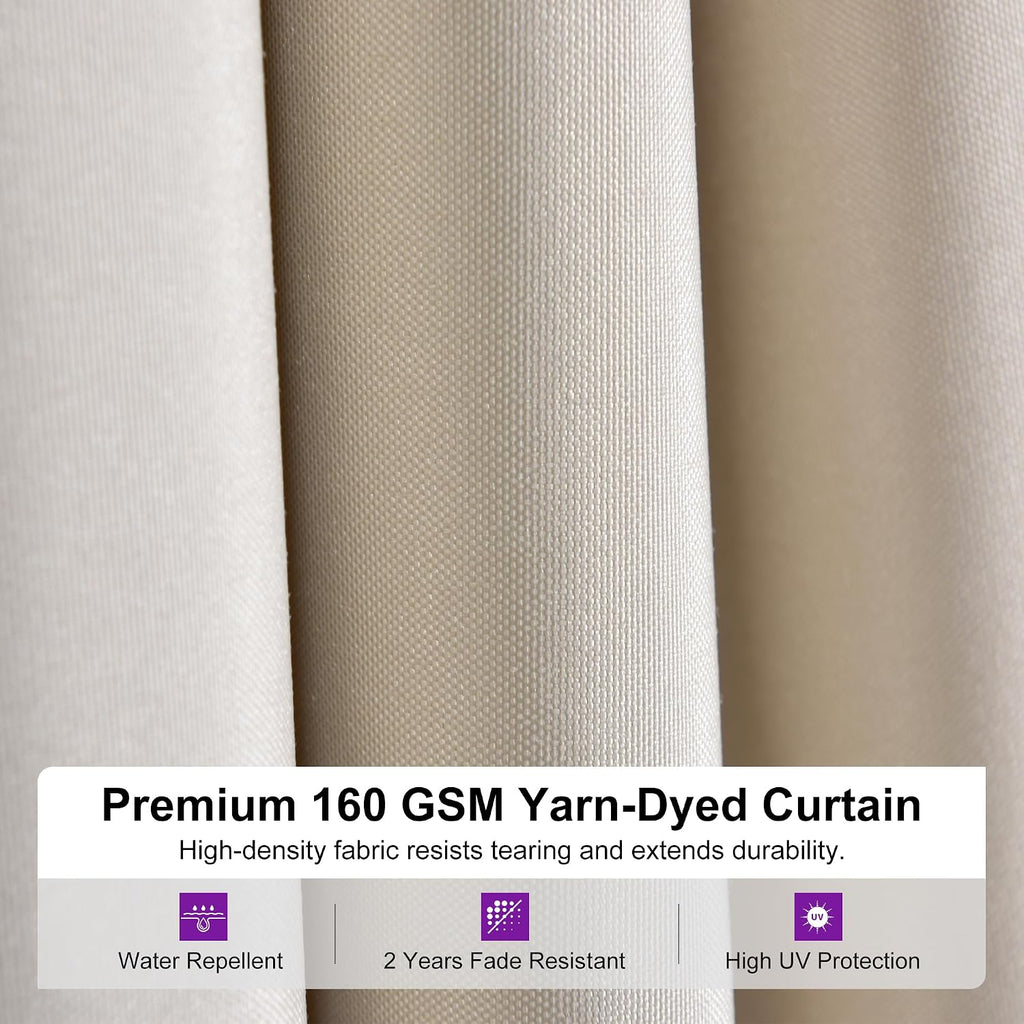 PURPLE LEAF Outdoor Hardtop Gazebo 12' x 14' Champagne Aluminum Structure