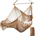 Chihee Hammock Chair Handmade Woven Mesh Hanging Seat Metal Spreader Bar