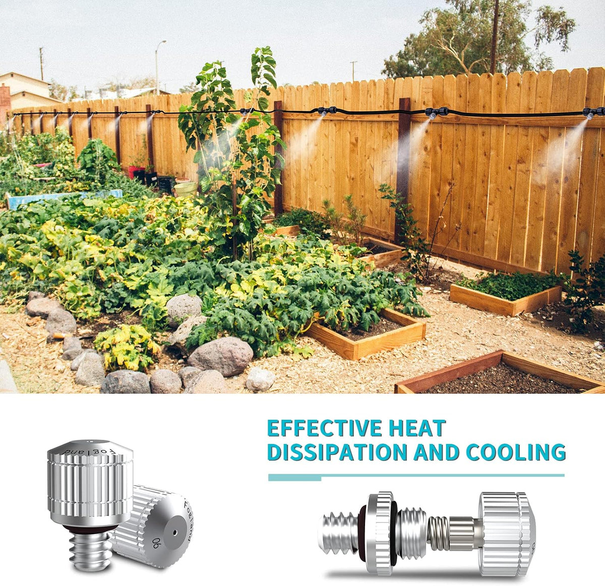 Fogland Stainless Steel Misting Nozzles, 35 Pack, 0.024" Orifice Mist Heads