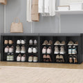 Hzuaneri Shoe Storage Bench with Cushion, Storage Bench with 18 Cubbies