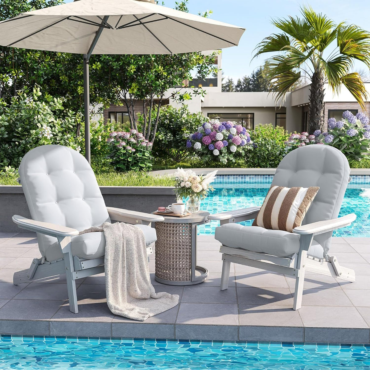 Amopatio Outdoor Adirondack Chair Cushions Set of 2