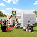 CZGBRO Inflatable Nightclub 20x16.5x12 FT, Large Party Tent with 2 Doors & Logo Area, Ideal for Birthdays, Backyard Events, Weddings & Rental Use(White)