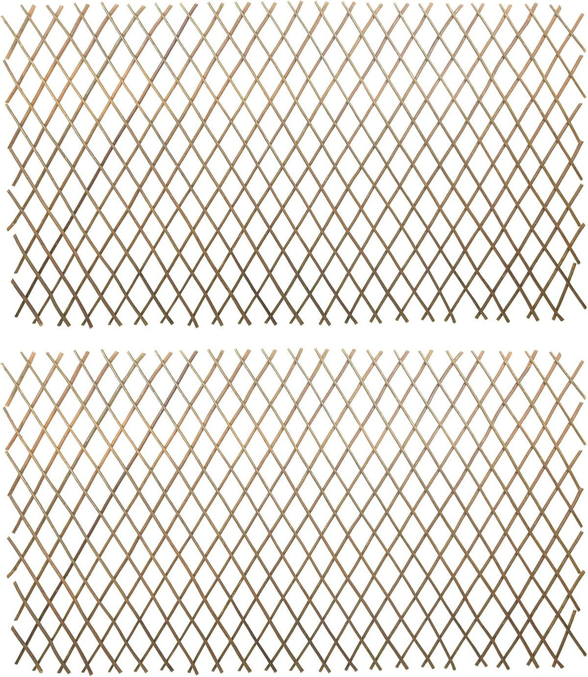 Natural Willow Lattice 2 Pack, Willow Expandable Fence 36x98 Inch, Reusable Lattices Trellis for Climbing Plants, Expandable Fence Support Plant Climbing, Outdoor Yard, Indoor Decorative Fence