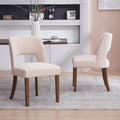 VKNOW Dining Chairs Set of 2, Fabric Dining Chairs, Beige