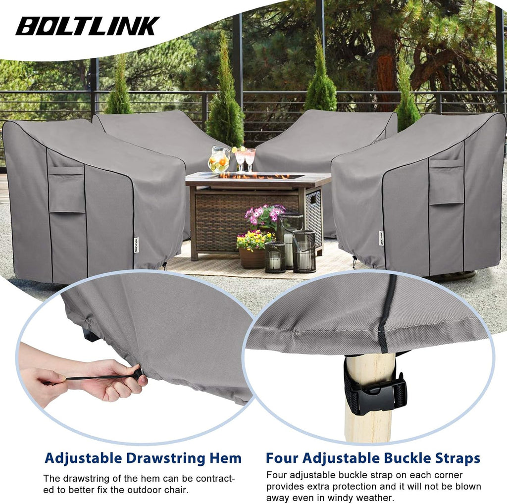 Patio Chair Covers Waterproof, Heavy Duty, 31.5x33.5x36 in, 2 Pack