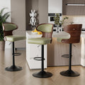 Swivel Bar Stools Set of 3,Adjustable Height Bentwood Barstools