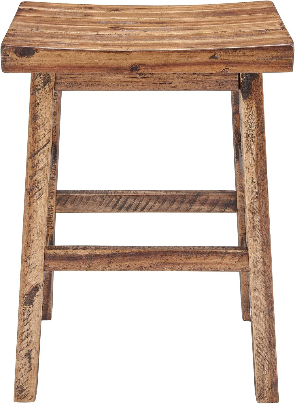 Alaterre Durango Solid Wood Rustic Bar Stool, Natural, 26-Inch