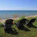 Oversized Folding Adirondack Chair Set of 2 with Adjustable Backrest 400LBS