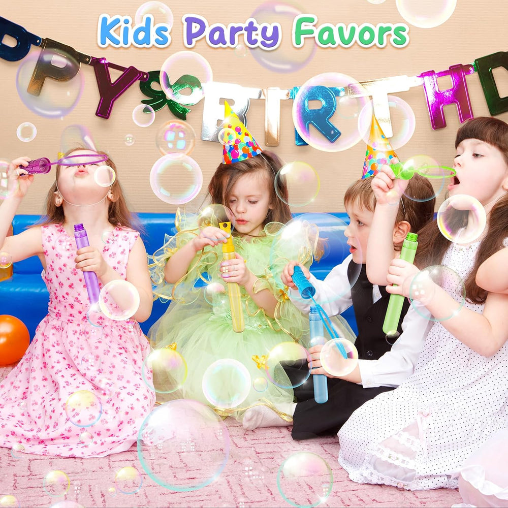 60 Pack Big Bubble Wands Bulk in 6 Colors,Ideal for Easter, Summer, Halloween...