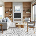Miukiki 8x10 Area Rug for Living Room, Washable Soft Non Slip Rug Grey