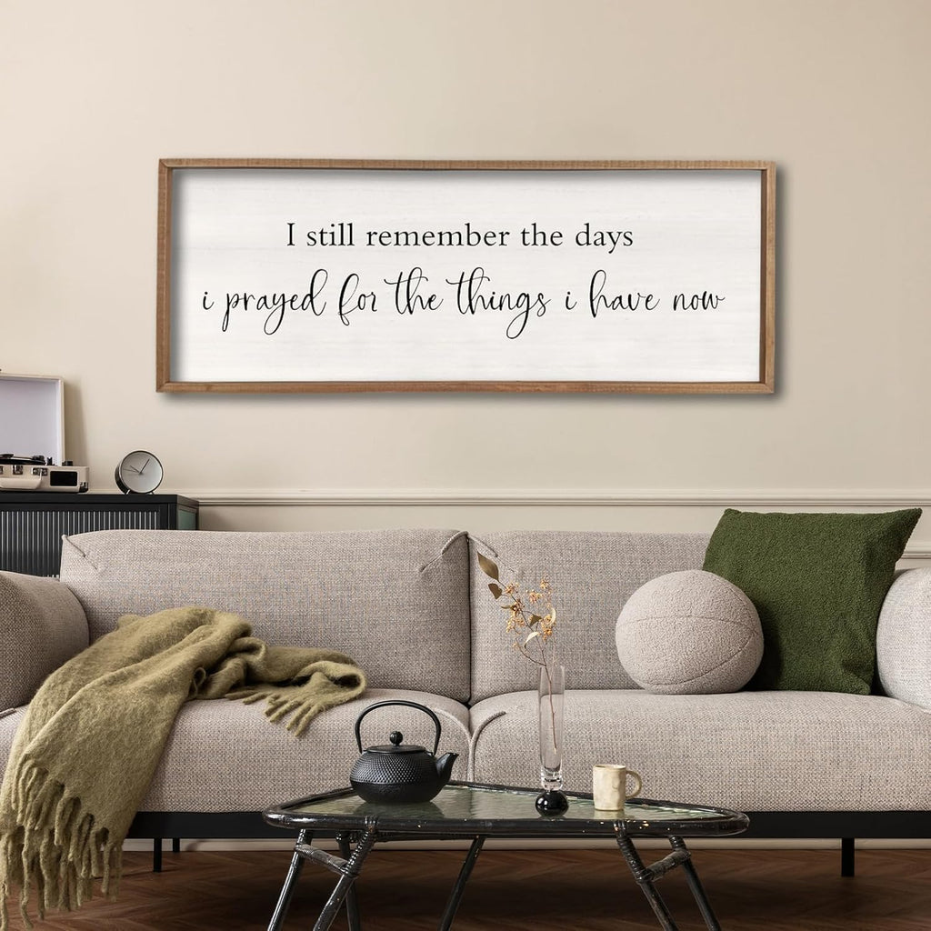 comurdyo I Still Remember the Days I Prayed Sign, 40" x 15", Wood