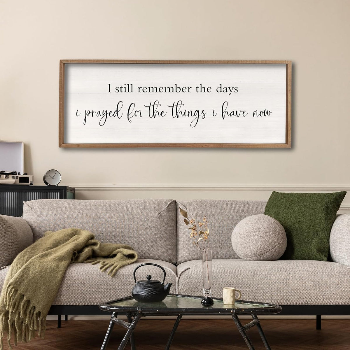 comurdyo I Still Remember the Days I Prayed Sign, 40" x 15", Wood