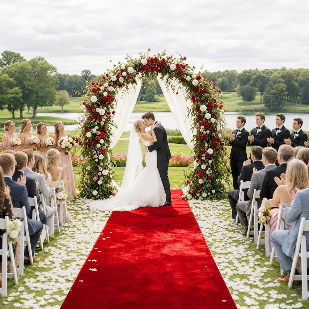 Red Carpet Runner for Party Wedding Aisle Decorations 4FTx15FT Aisle Runners ...